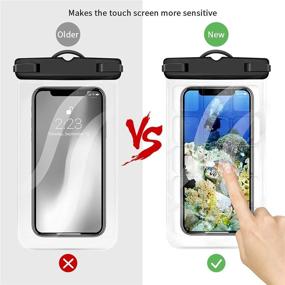 img 2 attached to 📱 Upgraded Universal Waterproof Phone Case 2021 | Pressure Grid Design | Enhanced Sensitivity IPX8 Waterproof Phone Bag | Compatible with iPhone 12 Pro, 11 Pro Max, XS Max, XR, X, 8, 7 | Samsung Galaxy up to 7 Inches