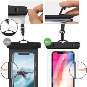 img 1 attached to 📱 Upgraded Universal Waterproof Phone Case 2021 | Pressure Grid Design | Enhanced Sensitivity IPX8 Waterproof Phone Bag | Compatible with iPhone 12 Pro, 11 Pro Max, XS Max, XR, X, 8, 7 | Samsung Galaxy up to 7 Inches