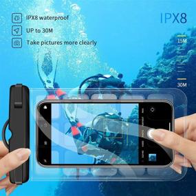 img 3 attached to 📱 Upgraded Universal Waterproof Phone Case 2021 | Pressure Grid Design | Enhanced Sensitivity IPX8 Waterproof Phone Bag | Compatible with iPhone 12 Pro, 11 Pro Max, XS Max, XR, X, 8, 7 | Samsung Galaxy up to 7 Inches