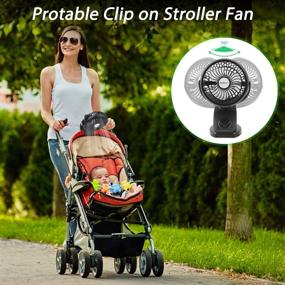 img 2 attached to 🌀 Ultra-Portable Rechargeable Mini Fan: Battery Operated Clip On Oscillating Desk Fan