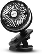 🌀 ultra-portable rechargeable mini fan: battery operated clip on oscillating desk fan логотип