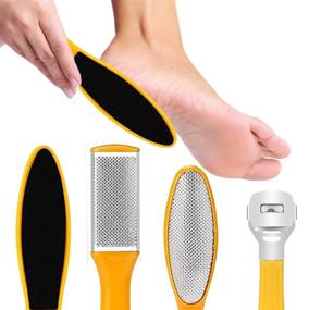 img 3 attached to 🦶 Professional 21-in-1 Pedicure Kit for Foot Care - Callus Remover Set, Foot Rasp, and Hard Skin Removal - Ideal for Women & Men (Orange)