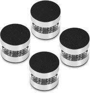 4pcs silver aluminum speaker spring spikes isolation stand for hifi amplifier, speaker, turntable, player by nobsound logo