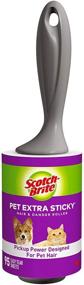 img 4 attached to 🐾 Extra Sticky Hair Lint Roller for Pets, 95 Sheets by Scotch-Brite