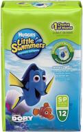 🩱 huggies little swimmers diapers, small size, pack of 12 logo