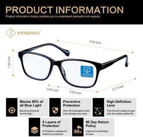 img 3 attached to 👓 Blue Light Blocking Glasses 2 Pack for Women/Men - Combat Eyestrain, UV Glare and Boost Productivity