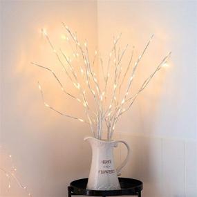 img 2 attached to 🌟 Silvery LED Twig Lights: Battery-Powered Decorative Fairy Lights for Festival & Romantic Home Decoration - 3 Pack