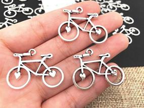 img 3 attached to 🚲 30pcs Bicycle Bike Sports Charm Pendant: AntiqueSilver for DIY Crafting Key Chain Bracelet Necklace Jewelry Making Findings