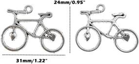 img 2 attached to 🚲 30pcs Bicycle Bike Sports Charm Pendant: AntiqueSilver for DIY Crafting Key Chain Bracelet Necklace Jewelry Making Findings