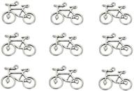 🚲 30pcs bicycle bike sports charm pendant: antiquesilver for diy crafting key chain bracelet necklace jewelry making findings logo