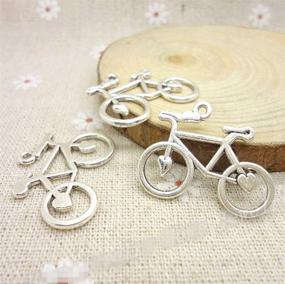 img 1 attached to 🚲 30pcs Bicycle Bike Sports Charm Pendant: AntiqueSilver for DIY Crafting Key Chain Bracelet Necklace Jewelry Making Findings