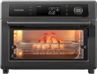 toshiba 13-in-1 digital convection air fryer toaster oven, charcoal grey, 25l, 1750w, 6 slice (tl2-ac25gza (gr)) - ideal for pizza, chicken, cookies логотип