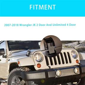 img 1 attached to 🔒 LUPING Aluminum Alloy Hood Latches: 2PCS Compatible with 2007-2018 Jeep Wrangler JK JKU - US Flag Patent Design Hood Catch Kit for Driver & Passenger Side