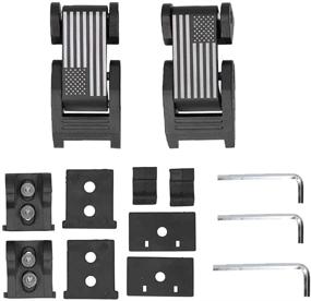 img 4 attached to 🔒 LUPING Aluminum Alloy Hood Latches: 2PCS Compatible with 2007-2018 Jeep Wrangler JK JKU - US Flag Patent Design Hood Catch Kit for Driver & Passenger Side