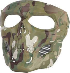 img 1 attached to ATAIRSOFT Adjustable Skull Full Face Mask: Tactical Protection for Airsoft, Paintball, Cosplay, Costume Party, and Hockey