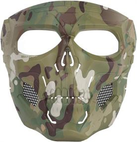 img 2 attached to ATAIRSOFT Adjustable Skull Full Face Mask: Tactical Protection for Airsoft, Paintball, Cosplay, Costume Party, and Hockey