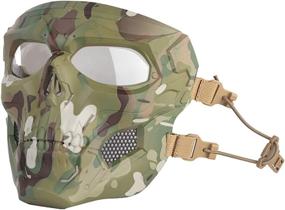 img 3 attached to ATAIRSOFT Adjustable Skull Full Face Mask: Tactical Protection for Airsoft, Paintball, Cosplay, Costume Party, and Hockey