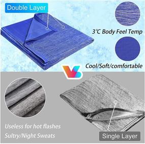 img 2 attached to 🌬️ DANGTOP Cooling Blanket - Double Sided Cold Ultra Cool Summer Blanket for Hot Sleepers, All Season Twin Size Breathable Bed Blanket with Q-Max 0.4 Polyethylene 100% Cool Fiber - Keeps You Cool for Night Sweats