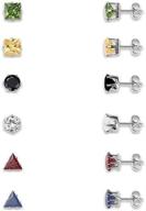 herinos stainless earrings zirconia titanium girls' jewelry logo