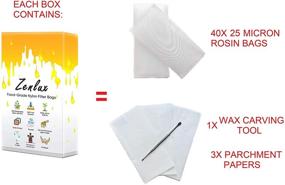 img 1 attached to 🔥 Rosin Press Bags 2x4 Inch - 40 Pack + Bonus Wax Carving Tool and Parchment Papers - Premium Nylon Filter Bags for Heat Press - Double-Stitch & Reusable (25 Micron)