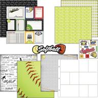 📔 craft the perfect softball journal with scrapbook customs themed paper and stickers scrapbook kit logo