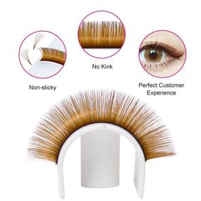 img 3 attached to 💫 Browntastic Volume Lash Extensions: 0.07 D Curl Easy Fan Lashes, Stunning 15-20mm Mixed Tray