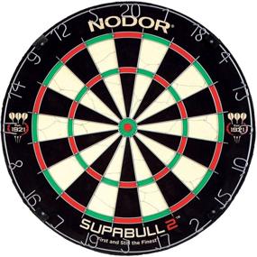 img 2 attached to Nodor SupaBull2 Bristle Dartboard: Beginner's Choice with Easy-Turn Steel Numbers in Black