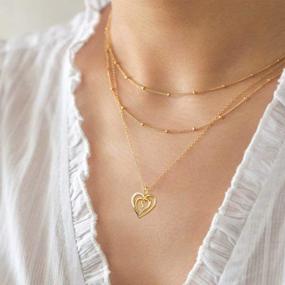 img 1 attached to ❤️ IEFRICH Dainty Initial Heart Necklace: Perfect Gifts for Girls & Women on Birthdays, Mother's Day, or Valentines!