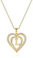 ❤️ iefrich dainty initial heart necklace: perfect gifts for girls & women on birthdays, mother's day, or valentines! logo