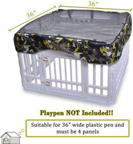 img 1 attached to 🐾 Ultimate Pet Mesh Top Cover: Ensures Pet Security, Escape-Prevention & Sun Protection for 36'' Wide 4-Panel Plastic Pet Pen (Playpen Not Included)