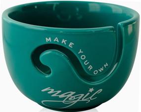 img 4 attached to Ceramic Yarn Bowl for Crochet and Knitting Accessories - Top Yarn Holder - Accommodates Extra Large Yarn Ball or 4-5 Small Balls - Ideal Gift for Knitters and Crocheters 6.5’’ x 4.5'' (Turquoise)