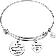 🎗️ wsnang army bracelet: a gift to love yourself and keep on, perfect for kpop fans - inspirational gift for fans girls logo