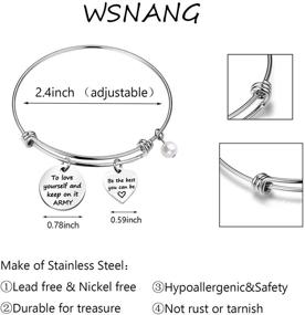 img 3 attached to 🎗️ WSNANG Army Bracelet: A Gift to Love Yourself and Keep On, Perfect for Kpop Fans - Inspirational Gift for Fans Girls