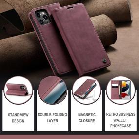 img 3 attached to SINIANL Leather Case For IPhone 13 Pro Case Wallet Cell Phones & Accessories in Cases, Holsters & Clips