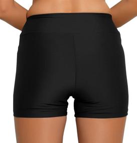 img 1 attached to 👙 Black Women's Boyleg Swimwear Bottoms by Ebuddy - Perfect for the Summer