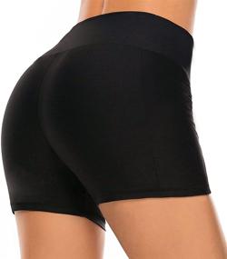 img 2 attached to 👙 Black Women's Boyleg Swimwear Bottoms by Ebuddy - Perfect for the Summer