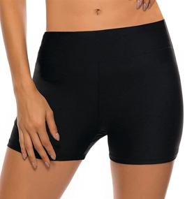 img 3 attached to 👙 Black Women's Boyleg Swimwear Bottoms by Ebuddy - Perfect for the Summer