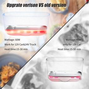 img 2 attached to 🍱 [2021 Upgrade] High-Power Electric Lunch Box Food Warmer - 3 in 1 Portable Microwave for Car and Home - 12V 24V 110V - Detachable 304 Stainless Steel Container - Includes Fork and Spoon