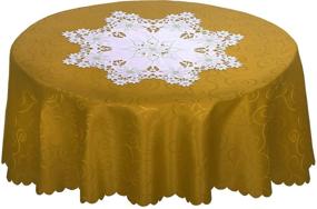 img 3 attached to EcoSol Designs Embroidered Centerpiece White Gold