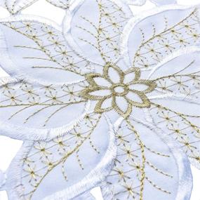 img 1 attached to EcoSol Designs Embroidered Centerpiece White Gold