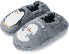 img 2 attached to 🐧 Penguin-themed Boys' Toddler Slippers: Perfect Indoor Bedroom Shoes & Adorable Footwear
