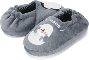 img 1 attached to 🐧 Penguin-themed Boys' Toddler Slippers: Perfect Indoor Bedroom Shoes & Adorable Footwear