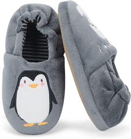 img 3 attached to 🐧 Penguin-themed Boys' Toddler Slippers: Perfect Indoor Bedroom Shoes & Adorable Footwear