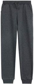 img 4 attached to Comfy & Stylish UNACOO Fleece Sweatpants for Active Girls - Perfect Pants & Capris