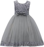 👗 big little girl ball gown short lace flower tulle prom dresses 2-10t for wedding, party, evening dance logo