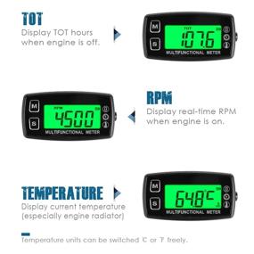 img 3 attached to 🔋 Runleader Engine Temp Gauge Meter, Hour Meter and Tachometer: Versatile Battery-Replaceable Tool for Efficient Monitoring in Various Applications