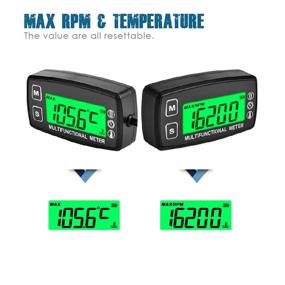 img 1 attached to 🔋 Runleader Engine Temp Gauge Meter, Hour Meter and Tachometer: Versatile Battery-Replaceable Tool for Efficient Monitoring in Various Applications