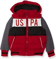 👕 boys' clothing: polo association bubble jacket with sleeves logo