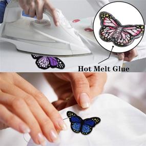 img 1 attached to 50 Butterfly Iron-on Patches, 2 Different 🦋 Sizes - Embroidered Sew Applique Repair Patch Kit