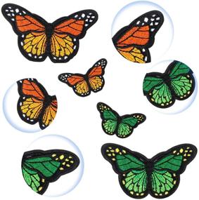 img 2 attached to 50 Butterfly Iron-on Patches, 2 Different 🦋 Sizes - Embroidered Sew Applique Repair Patch Kit